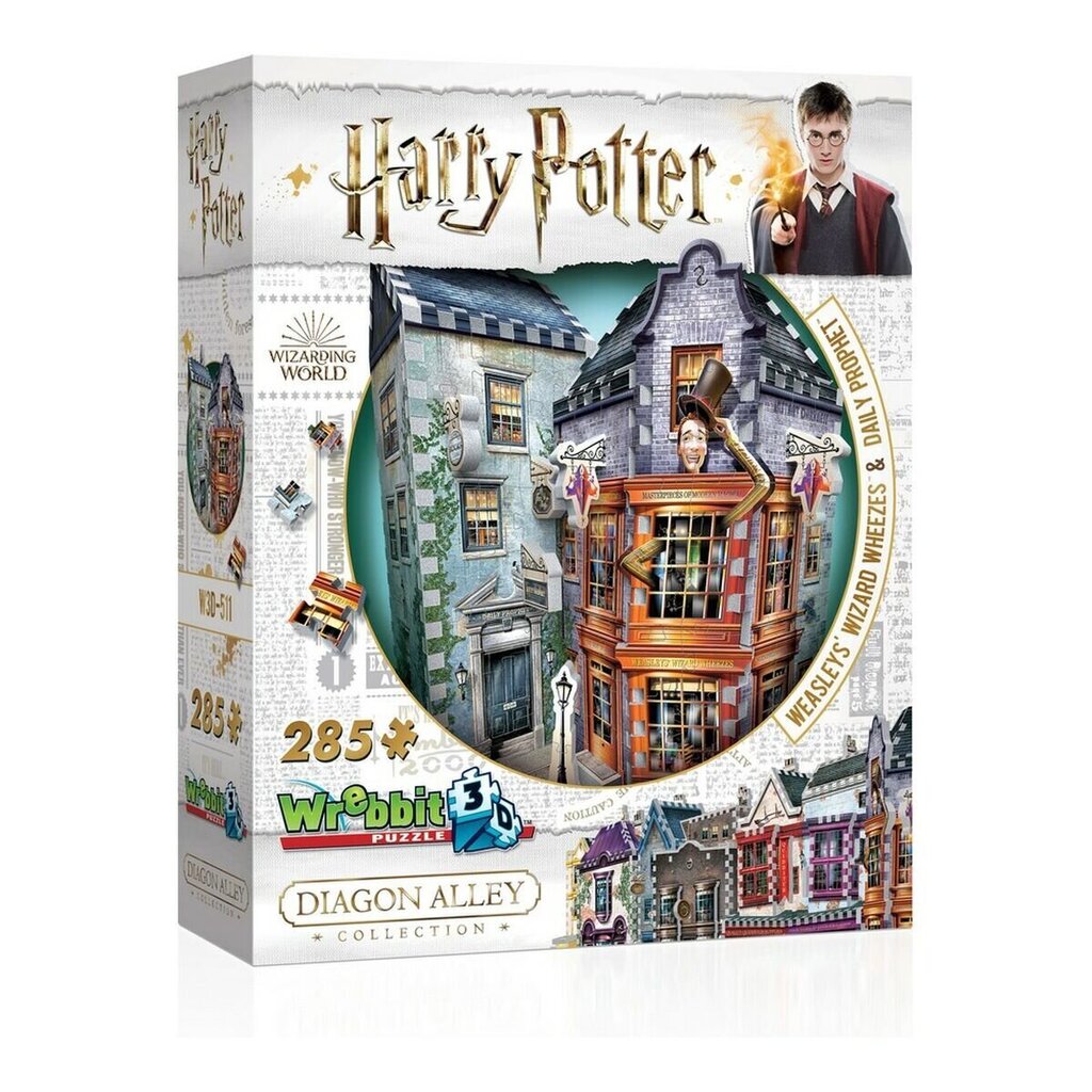 Pusle 3D Harry Potter Weasley võluri viled ja igapäevane prohvet, 285 tk цена и информация | Pusled | kaup24.ee