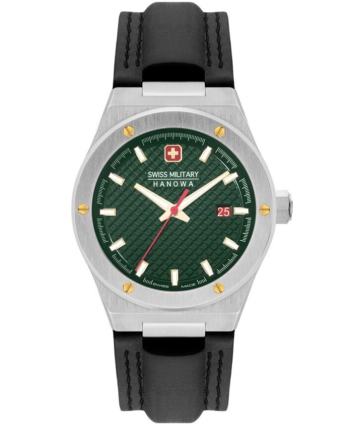 Meeste käekell Swiss Military Hanowa Sidewinder Leather Green цена и информация | Meeste käekellad | kaup24.ee