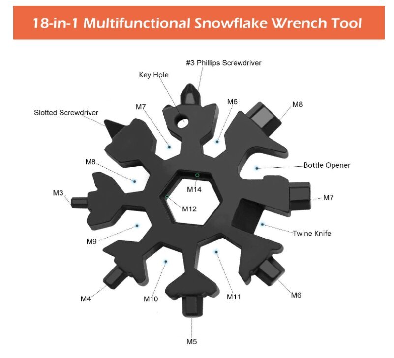 Multitööriist Snowflake цена и информация | Köögitarbed | kaup24.ee