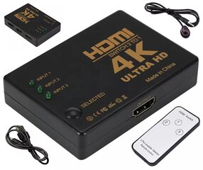 Разветвитель HDMI до 3 портов С удаленный Дистанционное управление цена и информация | Адаптеры и USB-hub | kaup24.ee