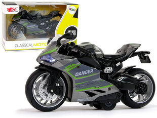 Игрушечный мотоцикл, 1:12, серый цена и информация | Игрушки для мальчиков | kaup24.ee