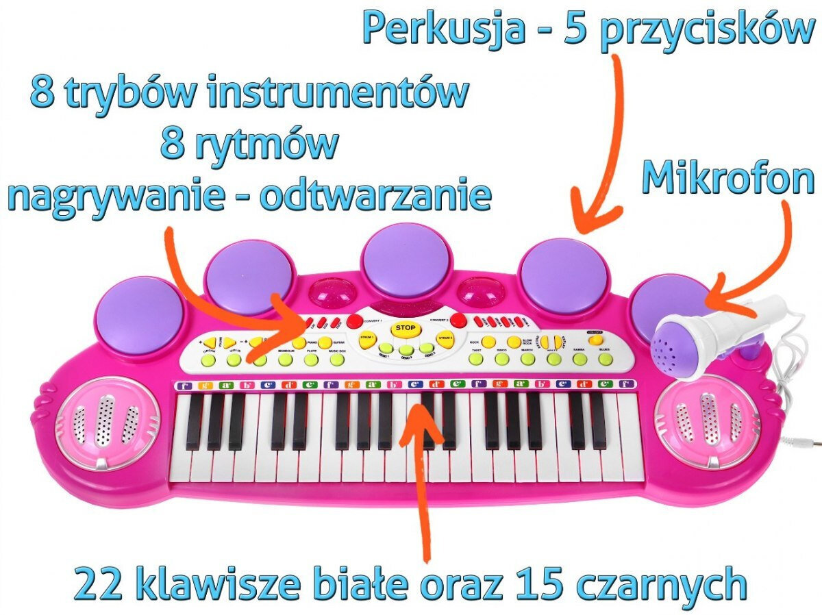 Laste klaver koos jope ja mikrofoniga hind ja info | Arendavad mänguasjad | kaup24.ee