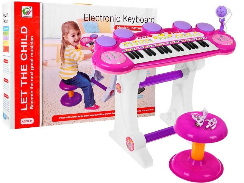 Laste klaver koos jope ja mikrofoniga hind ja info | Arendavad mänguasjad | kaup24.ee