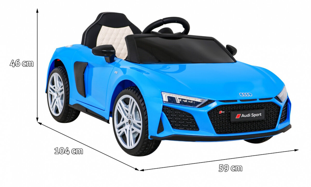 Audi R8 LIFT ühekohaline elektriauto, sinine hind ja info | Laste elektriautod | kaup24.ee