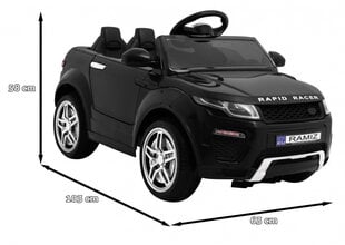 Rapid Racer ühekohaline elektriauto, must hind ja info | Laste elektriautod | kaup24.ee