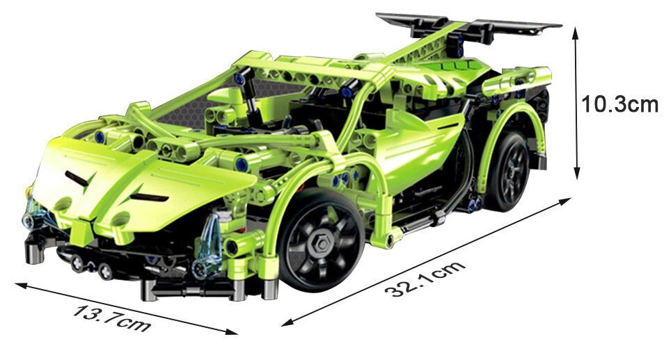 Constructor 2in1 - Kaugjuhitav sportauto, 453 tk. hind ja info | Klotsid ja konstruktorid | kaup24.ee