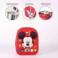 Kooliseljakott Mickey Mouse Punane (25 x 31 x 10 cm) цена и информация | Школьные рюкзаки, спортивные сумки | kaup24.ee