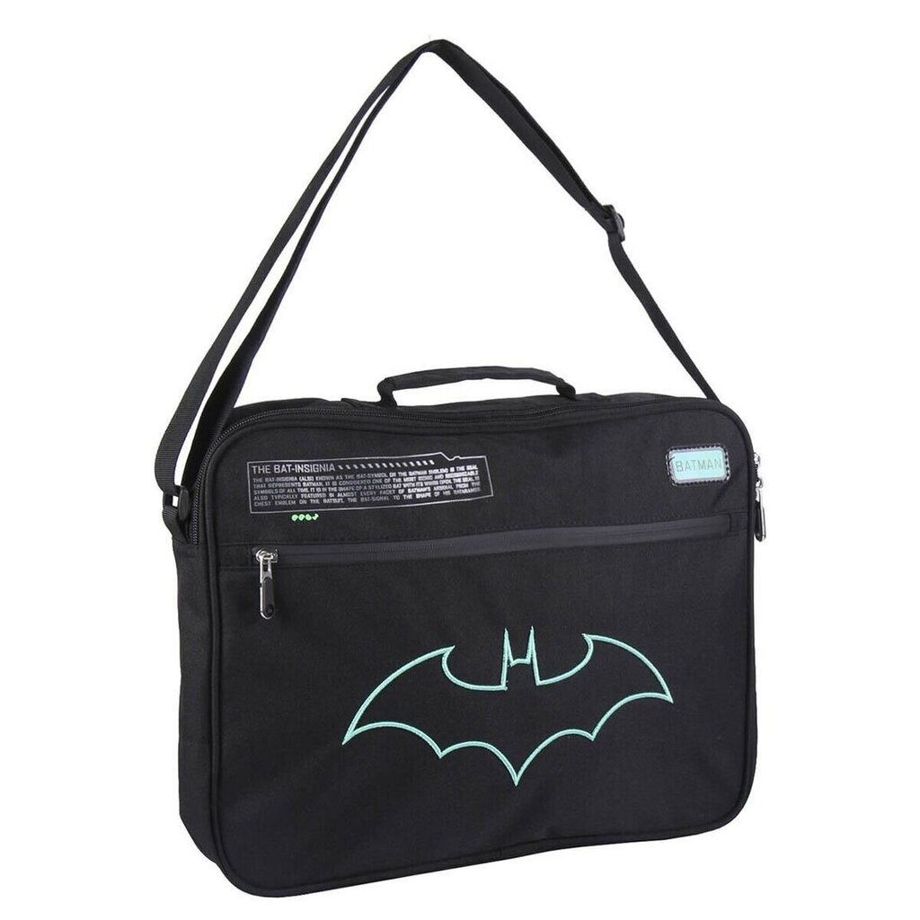 Kooli ranits Batman Must (29 x 6 x 38 cm) цена и информация | Koolikotid, sussikotid | kaup24.ee