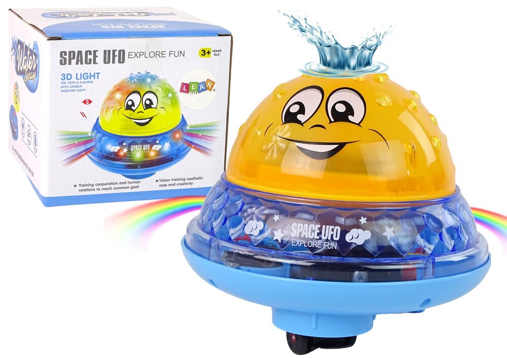 Heli- ja valgusefektidega vannimänguasja, kollane цена и информация | Imikute mänguasjad | kaup24.ee