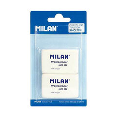 Ластик Milan Professional Soft 412, 2 шт. цена и информация | Смягчает воду и защищает Вашу посудомоечную машину от извести. | kaup24.ee