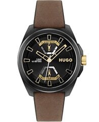 Meeste käekell Hugo Expose Leather Black цена и информация | Мужские часы | kaup24.ee