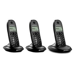 Telefon Motorola E07000D48B3AES03 (3 Pcs) Must цена и информация | Стационарные телефоны | kaup24.ee