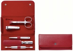 Инструменты для маникюрного набора Zwilling Classic Inox Leather Case Red, 5 шт. цена и информация | Средства для маникюра и педикюра | kaup24.ee