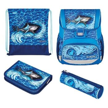 Herlitz ранец Loop Plus - Blue Shark, 16 л цена и информация | Школьные рюкзаки, спортивные сумки | kaup24.ee