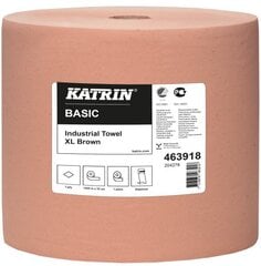 Промышленная бумага Katrin Basic XL Brown, коричневая, 1-слойная, 1000м цена и информация | Туалетная бумага, бумажные полотенца | kaup24.ee