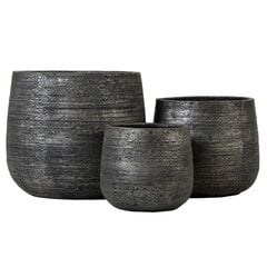 Керамический горшок NAVAGIO 27 x 24(B) см, черный цена и информация | Вазоны | kaup24.ee