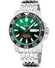 Мужские часы Festina Diver Professional Stainless Steel Green цена и информация | Мужские часы | kaup24.ee