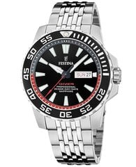 Мужские часы Festina Diver Professional Stainless Steel Black цена и информация | Мужские часы | kaup24.ee