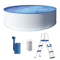 Crete Pool Round Ø350 x 90 cm, valge hind ja info | Basseinid | kaup24.ee