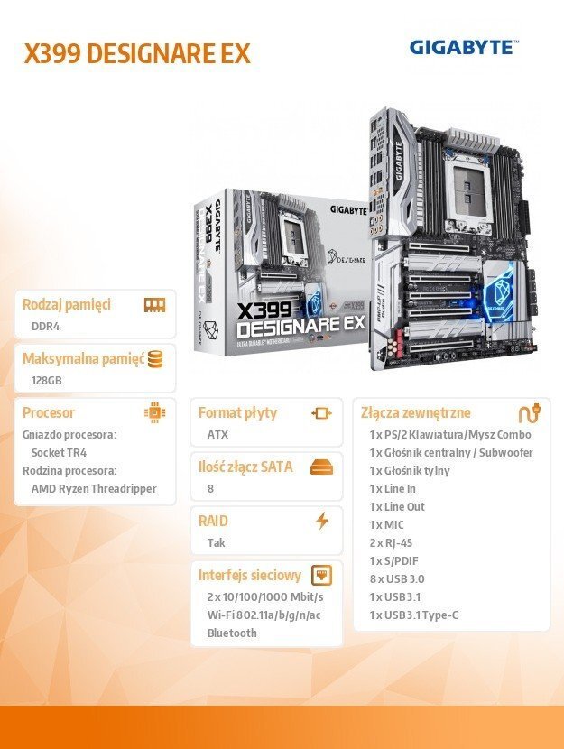 GIGABYTE X399 DESIGNARE EX hind ja info | Emaplaadid | kaup24.ee