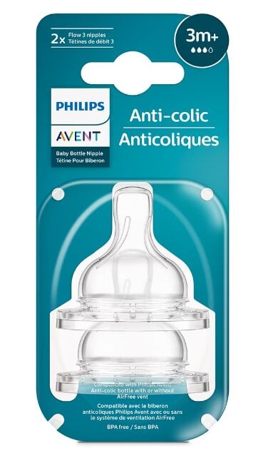 Lutt Philips Avent Anti-Colic SCY763/02, 3 kuud+, 2 tk hind ja info | Lutipudelid ja aksessuaarid | kaup24.ee