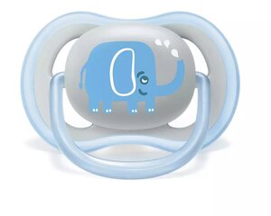 Пустышка Philips Avent Ultra Air Deco Grey Elephant SCF086/78, 6-18 месяцев, 1 штука цена и информация | Пустышки | kaup24.ee