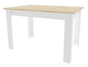 Обеденный стол Leobert NP, белый/коричневый цвет цена и информация | Кухонные и обеденные столы | kaup24.ee