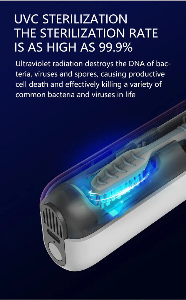 Hambaharja ümbris - UV-sterilisaator hind ja info | Vannitoa sisustuselemendid ja aksessuaarid | kaup24.ee