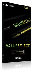 Corsair Value Select DDR4 8GB, 2666MHz, CL18 (CMV8GX4M1A2666C18) цена и информация | Оперативная память (RAM) | kaup24.ee