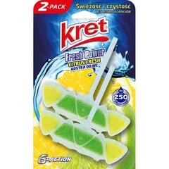 Tualettseep Kret Citrus Fresh, 2x40g цена и информация | Очистители | kaup24.ee