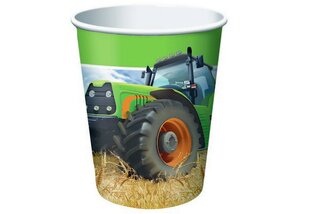 Pabertopsid traktoriga, 266 ml/8 tk. hind ja info | Ühekordsed nõud | kaup24.ee