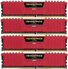 Corsair Vengeance LPX 4x4GB 2666MHz DDR4 CL16 (CMK16GX4M4A2666C16R) цена и информация | Оперативная память (RAM) | kaup24.ee