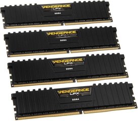 Corsair Vengeance LPX, 32ГБ (4x8ГБ), DDR4, 3000МГц, CL16 (CMK32GX4M4D3000C16) цена и информация | Оперативная память (RAM) | kaup24.ee