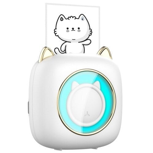 Termoprinter Cat Mini Printer Kids + kingitus (3 värvilist rulli) hind ja info | Printerid | kaup24.ee