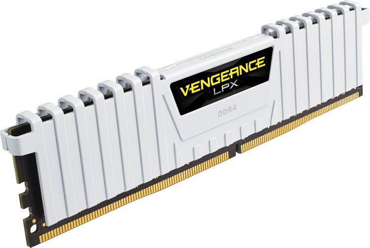 Corsair Vengeance LPX DDR4, 2x8GB, 2666MHz, CL16, White (CMK16GX4M2A2666C16W) hind ja info | Operatiivmälu (RAM) | kaup24.ee