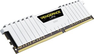 Corsair Vengeance LPX DDR4, 2x8GB, 2666MHz, CL16, White (CMK16GX4M2A2666C16W) цена и информация | Оперативная память (RAM) | kaup24.ee