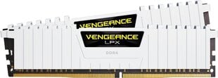 Corsair Vengeance LPX DDR4, 2x8GB, 2666MHz, CL16, White (CMK16GX4M2A2666C16W) цена и информация | Оперативная память (RAM) | kaup24.ee