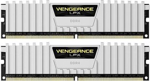 Corsair Vengeance LPX DDR4, 2x8GB, 3000MHz, CL15, White (CMK16GX4M2B3000C15W) цена и информация | Оперативная память (RAM) | kaup24.ee