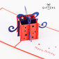 3D sünnipäevakaart "Kinkekarp" Happy Gifters, käsitsi valmistatud 12x12cm цена и информация | Ümbrikud, postkaardid | kaup24.ee