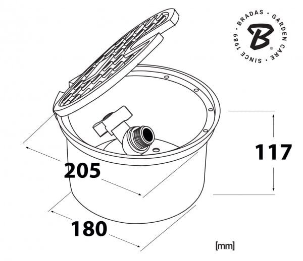 Klapikarp koos ventiiliga GW3/4" / GZ3/4" hind ja info | Aiatööriistade lisatarvikud | kaup24.ee