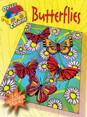 3-D Coloring Book - Butterflies Green ed. hind ja info | Väikelaste raamatud | kaup24.ee