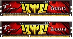 G.Skill DDR3 8GB (4GBx2) 1333MHz, CL9, AEGIS Dual (F3-1333C9D-8GIS) hind ja info | Operatiivmälu (RAM) | kaup24.ee