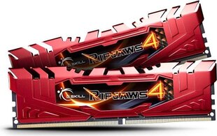 G.Skill DDR4 16 ГБ (8 ГБ x 2) 2133 МГц, CL15, Ripjaws 4 Red (F4-2133C15D-16GRR) цена и информация | Оперативная память (RAM) | kaup24.ee