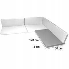 Kaubaaluse mööblipadi, SuperKissen24, 120x80x8, bordoopunane hind ja info | Toolipadjad ja -katted | kaup24.ee