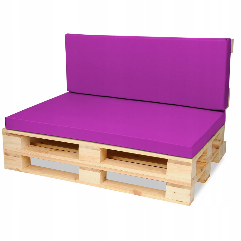 Kaubaaluse mööblipadja komplekt, SuperKissen24, 120x80x8, roosa hind ja info | Toolipadjad ja -katted | kaup24.ee