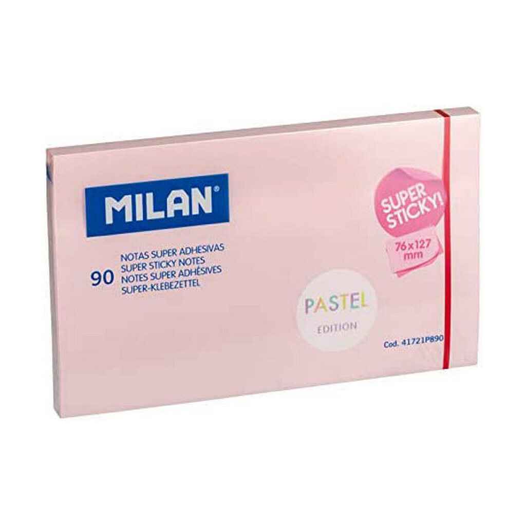 Märkmik Milan PASTEL Isekleepuvad Roosa (76 x 127 mm) hind ja info | Kirjatarbed | kaup24.ee