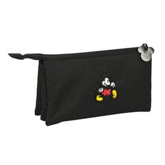 Kolme tõmblukuga pliiatsikarp Mickey Mouse Clubhouse Premium Must (22 x 12 x 3 cm) hind ja info | Pinalid | kaup24.ee