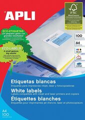 Этикетки для принтера Apli, 100 листов, 63,5 x 46,6 мм цена и информация | Канцелярские товары | kaup24.ee