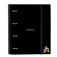Rõngaskiirköitja Mickey Mouse Clubhouse Must (27 x 32 x 3.5 cm) hind ja info | Kirjatarbed | kaup24.ee