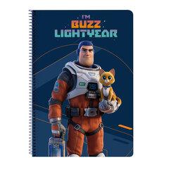 Записная книга на пружине Buzz Lightyear Тёмно Синий A4 цена и информация | Тетради и бумажные товары | kaup24.ee